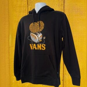 Vans Toaster Waffle Hoodie Black Kangaroo Pocket Size - Small